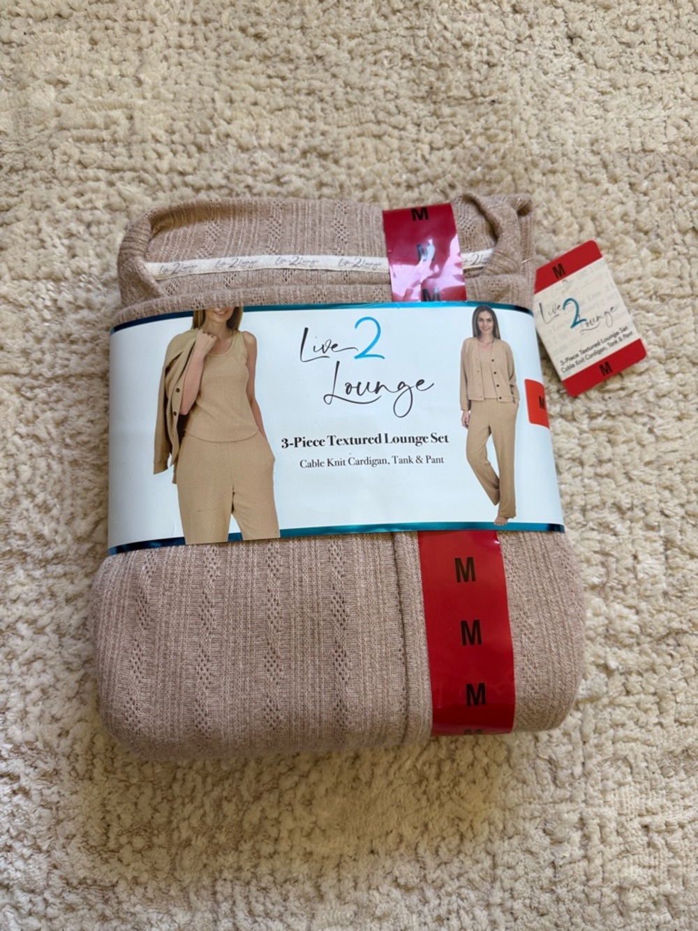 Live 2 Lounge Women's Cable Knit Tank Top - Taupe